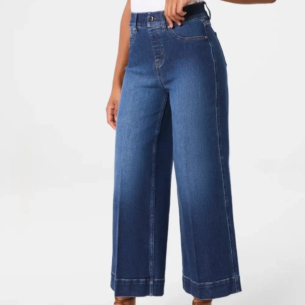 SPANX - SPANXshape™ Original EveryWear Cropped Wide Leg Jeans - Med - 8 - 10 NWT - Picture 2 of 8